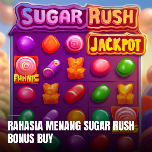 Tampilan slot online Sugar Rush dengan bonus buy.